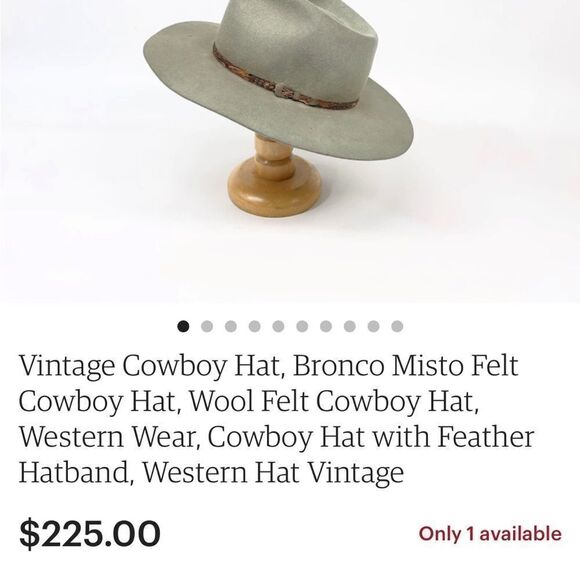 Vintage bronco 100% virgin wool camel colored fedora! main image 10